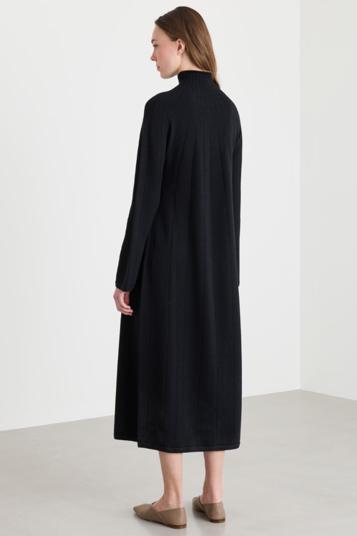 Abito lungo a coste piatte - NERO - Intrend - 4