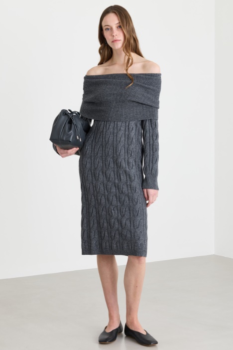Abito off-shoulder a trecce - Intrend