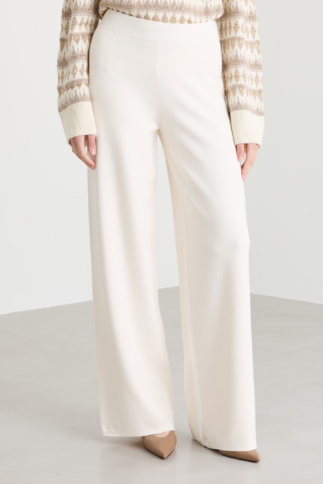 Pantalone largo in maglia