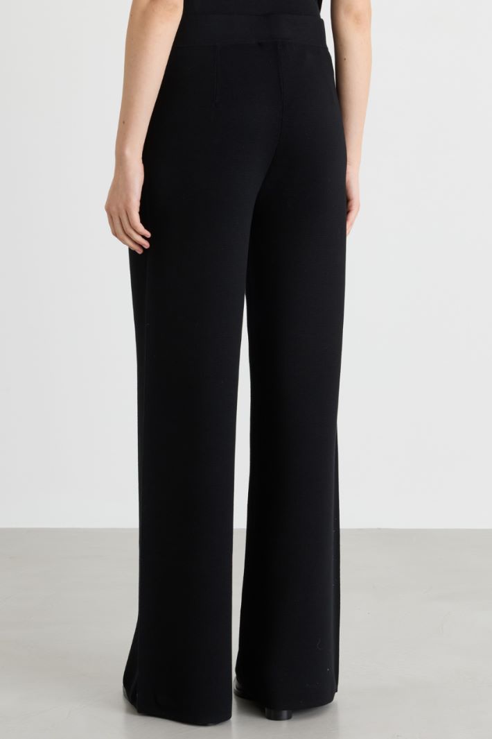 Pantalone largo in maglia - NERO - Intrend - 4