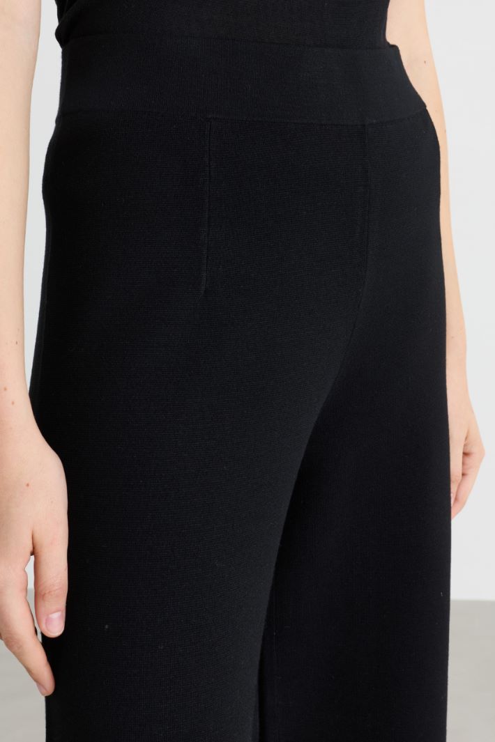 Pantalone largo in maglia - NERO - Intrend - 3