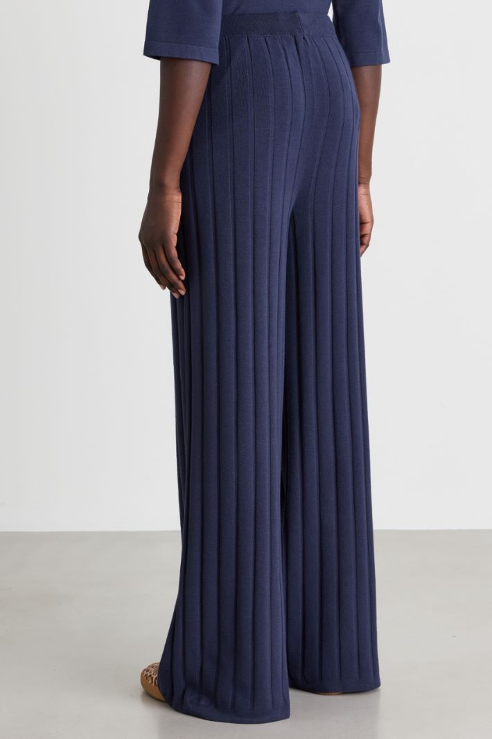 Pantalone in maglia - BLU - Intrend - 4
