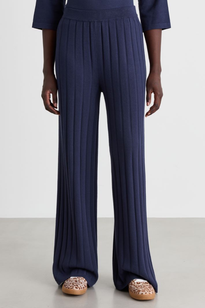 Pantalone in maglia - BLU - Intrend - 2