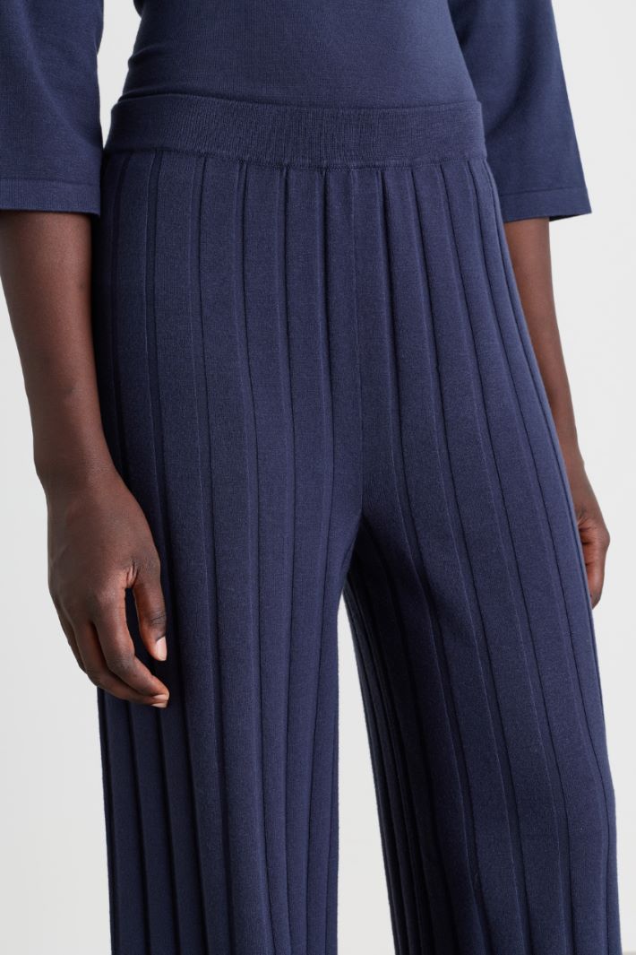 Pantalone in maglia - BLU - Intrend - 3