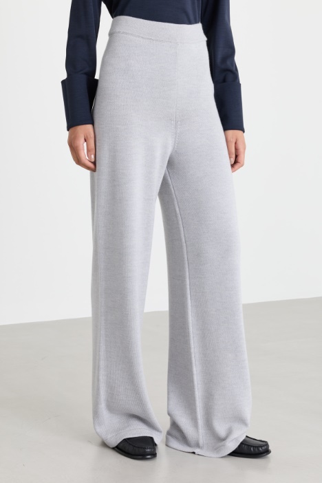 Pantalone in maglia di lana