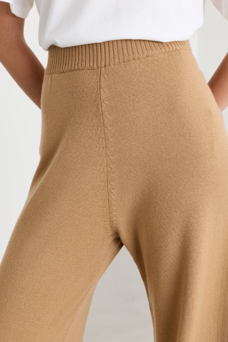 Pantalone jogging in maglia di lana