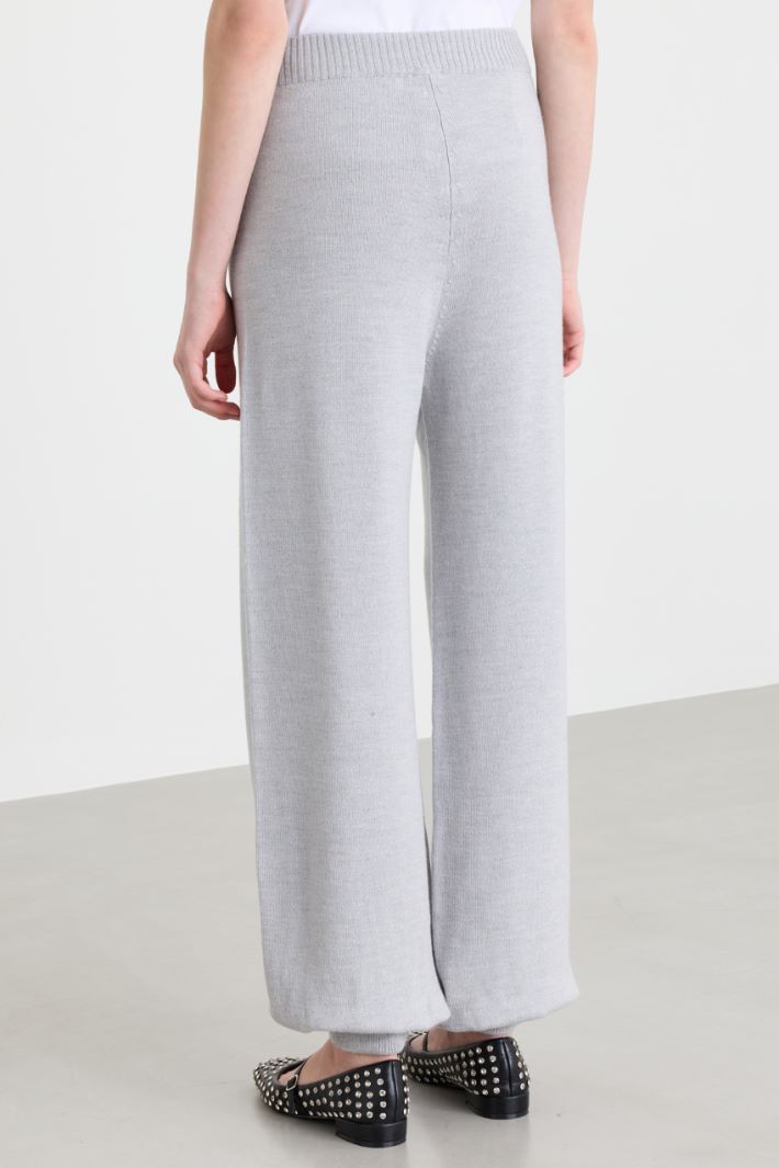 Wool knit joggers - GREY - Intrend - 4