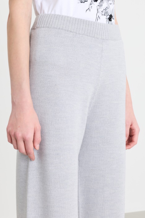 Pantalone jogging in maglia di lana
