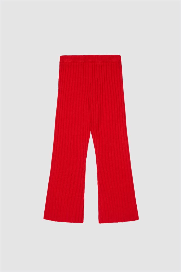 Pantaloni in maglia - ROSSO - Intrend - 2