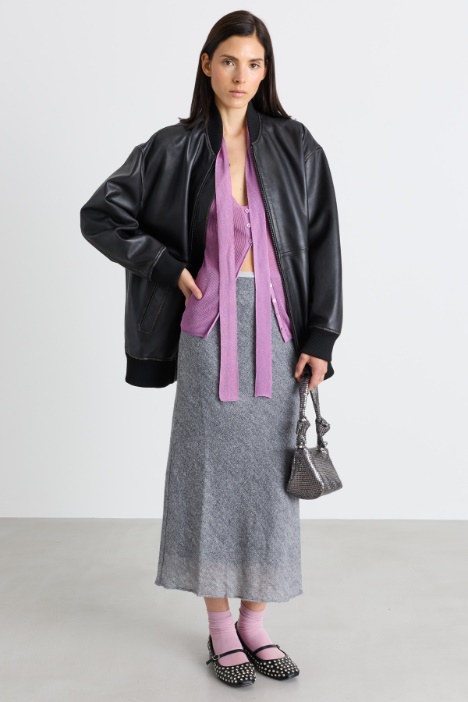 Cardigan con sciarpa sottile - Intrend