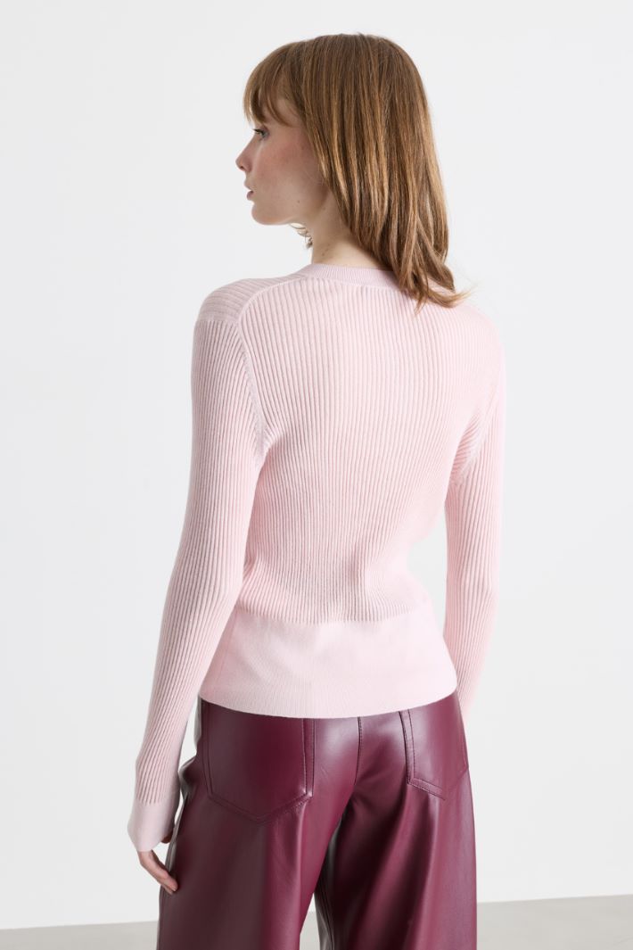 Sequin cardigan - PINK - Intrend - 4
