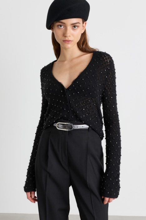 Cardigan à applications bijou - Intrend