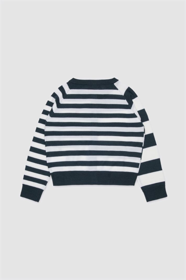 Cardigan a righe - BLU BIANCO - Intrend - 2