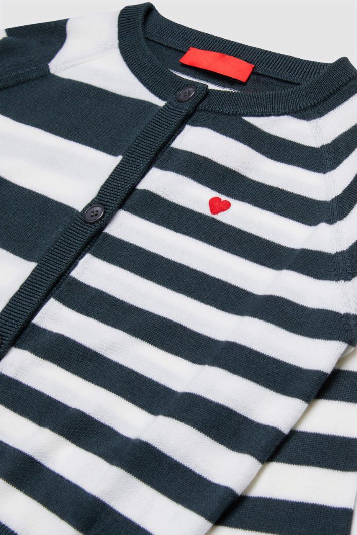 Cardigan a righe - BLU BIANCO - Intrend - 3