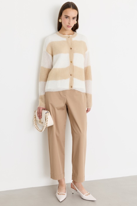 Cardigan in mohair a coste - Intrend