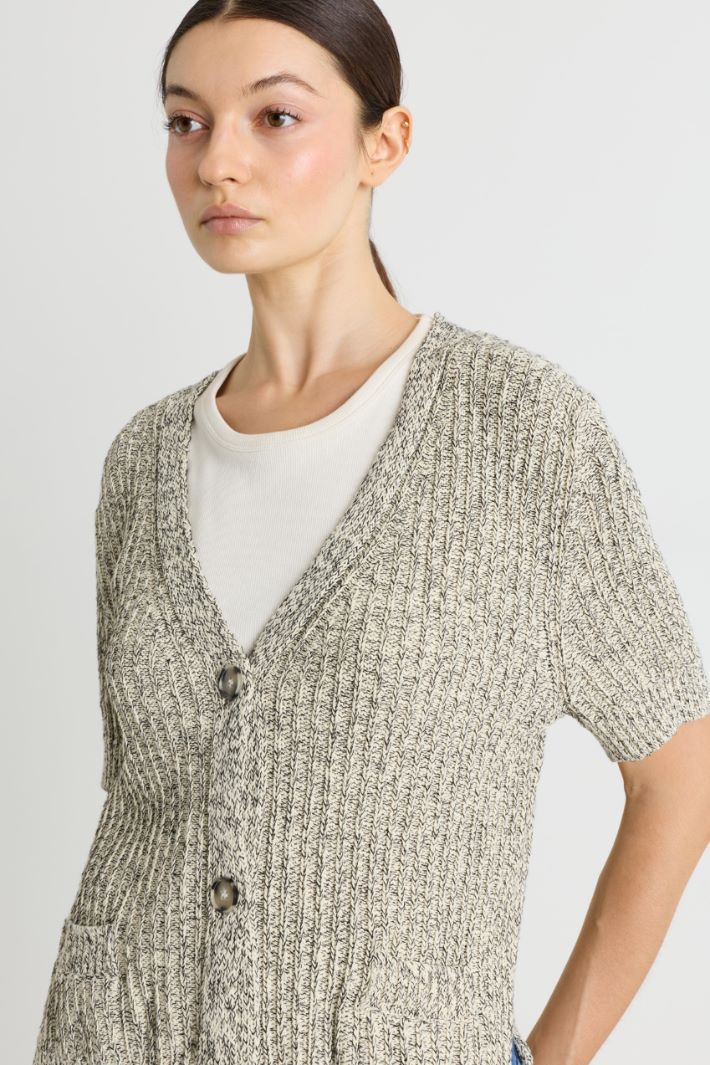 Kurzarm-Cardigan - WEISS SCHWARZ - Intrend - 3