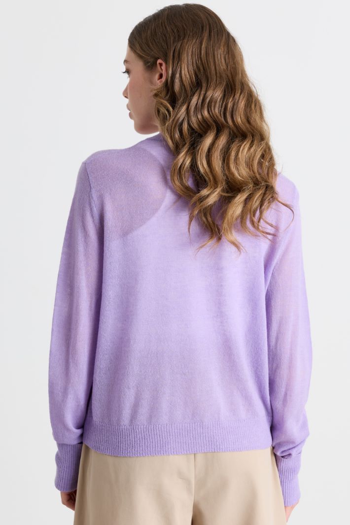 Cardigan mit Knopfleiste - LILA - Intrend - 4