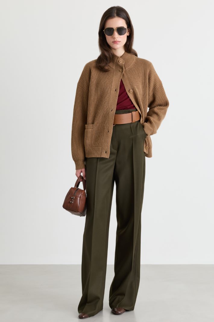 Cardigan esprit bomber - MARRON - Intrend