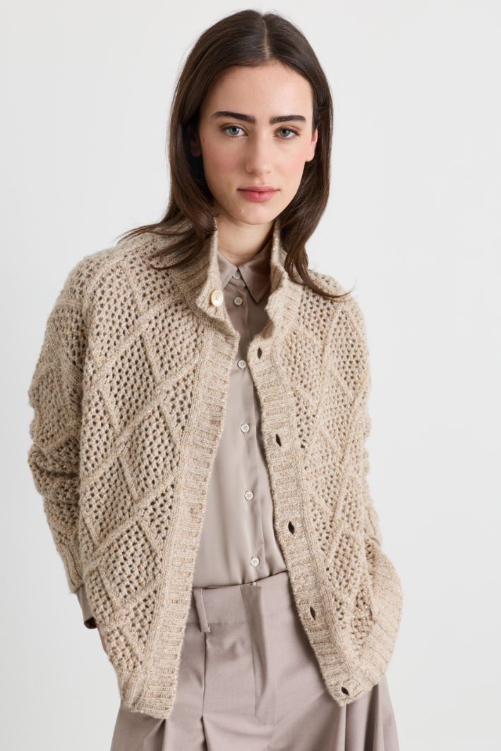 Cardigan mit Pailletten - BEIGE - Intrend - 2