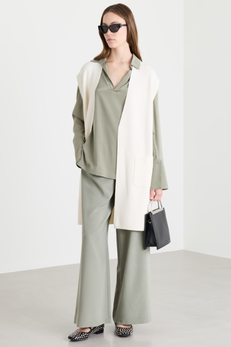Gilet lungo con cintura - Intrend