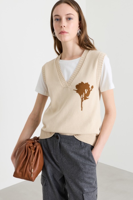 Weste mit Intarsienmuster - Intrend