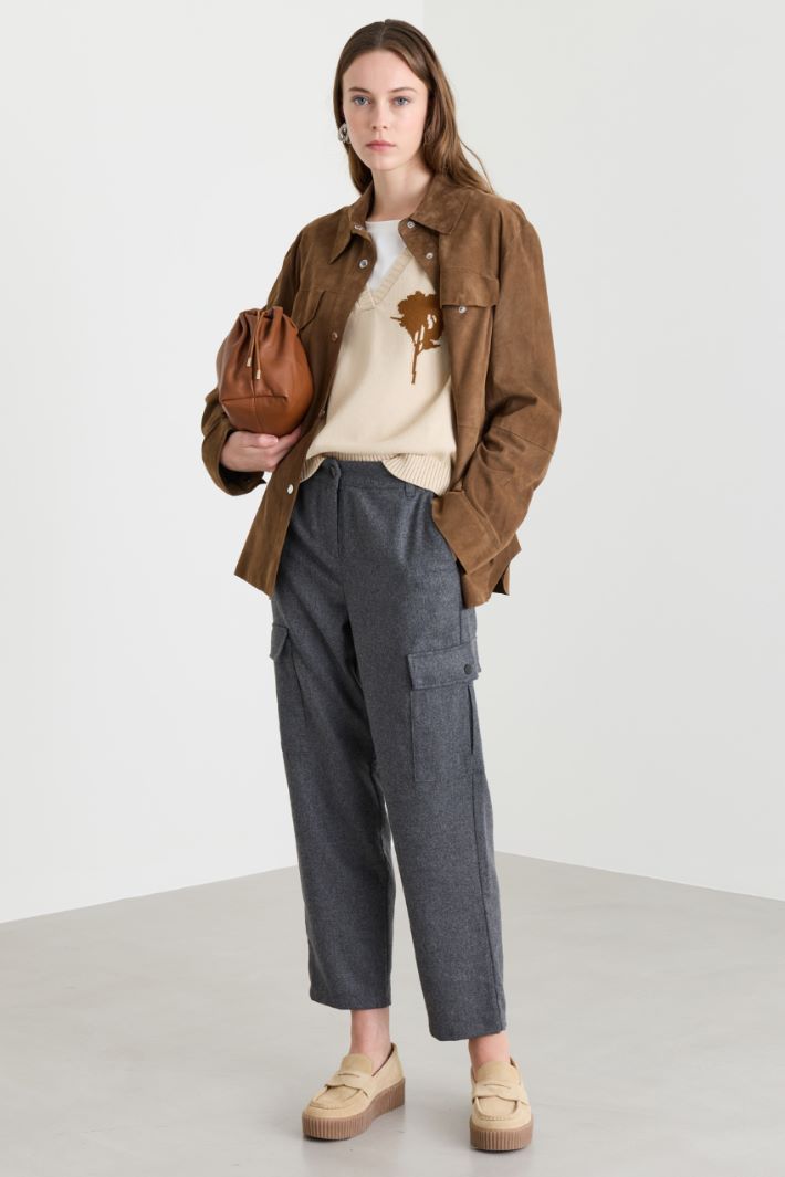 Weste mit Intarsienmuster - BEIGE BRAUN - Intrend