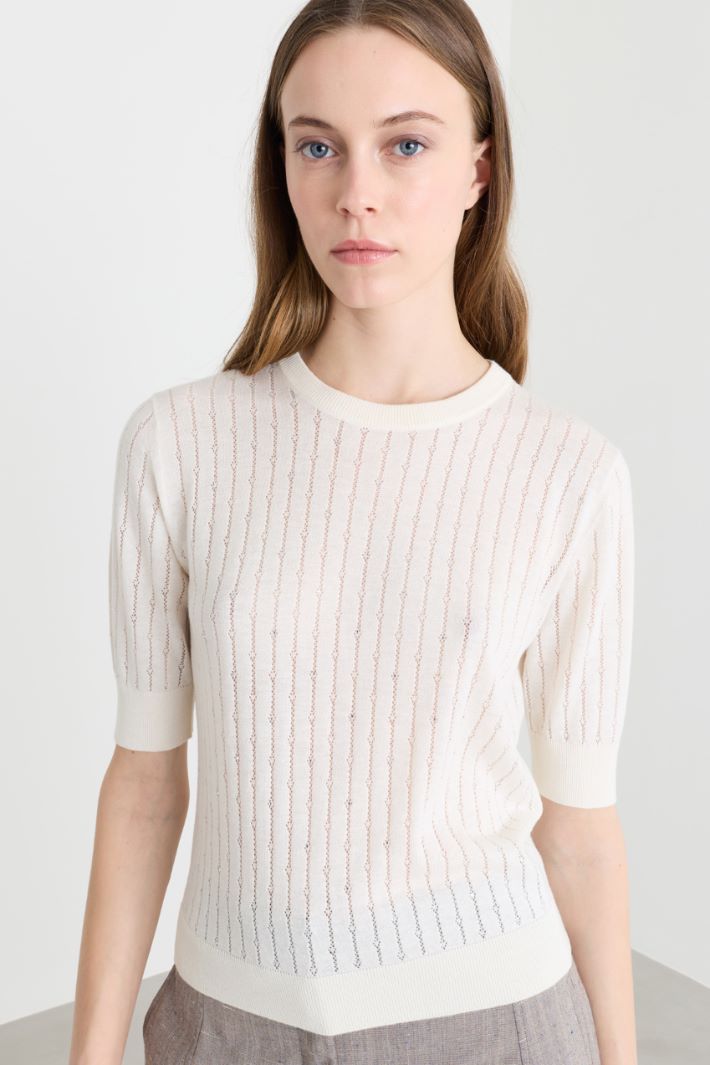 Rhinestone Jumper - WHITE - Intrend - 3