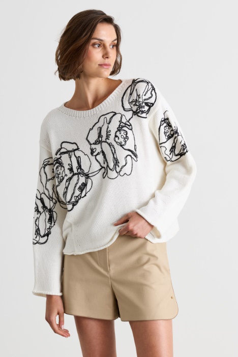 Embroidered jumper - Intrend