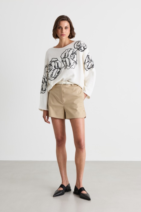Bestickter Pullover - Intrend