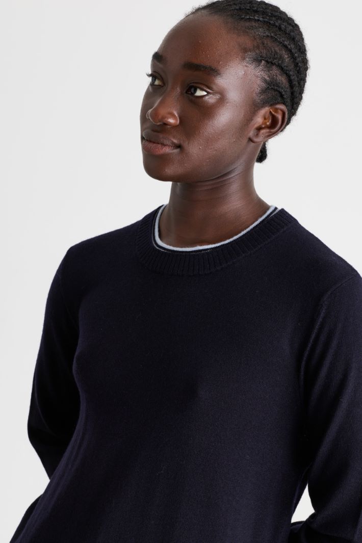 Double-Trim Jumper - BLUE - Intrend - 3