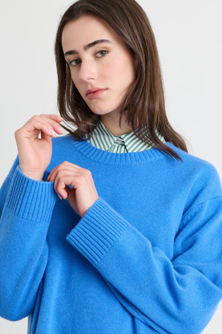 Oversize-Pullover - HELLBLAU - Intrend - 3