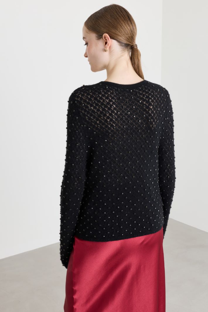 Maglia ricamata - NERO - Intrend - 4