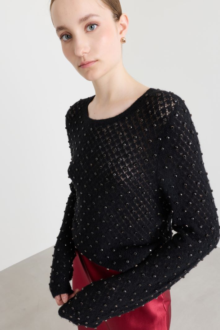 Maglia ricamata - NERO - Intrend - 3
