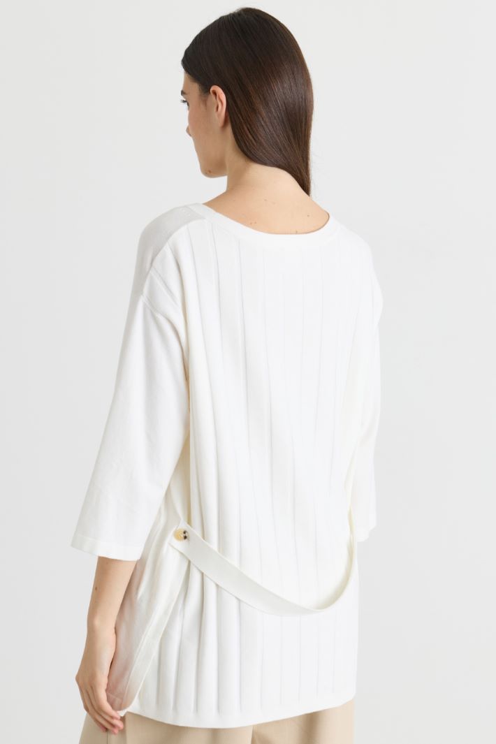 Loose-fit jumper - WHITE - Intrend - 4