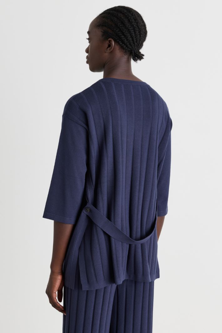 Loose-fit jumper - BLUE - Intrend - 4
