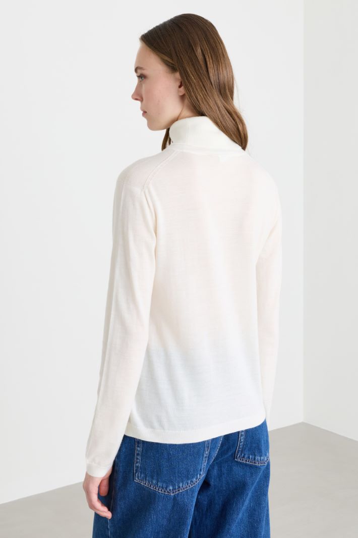 Maglia dolcevita - BIANCO - Intrend - 4