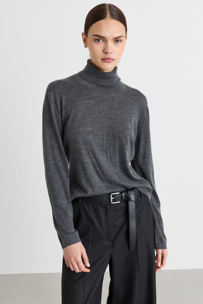 Rollkragenpullover - GRAU - Intrend - 2