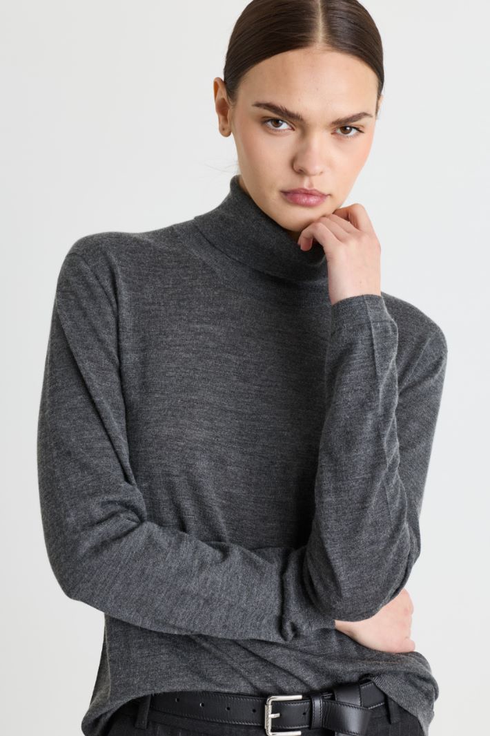 Rollkragenpullover - GRAU - Intrend - 3