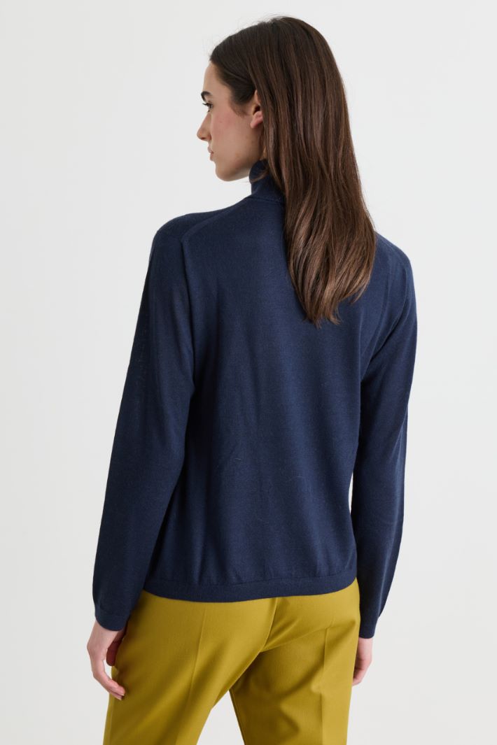 Rollkragenpullover - BLAU - Intrend - 4