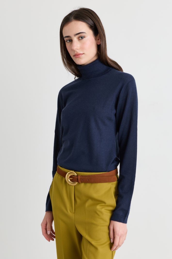 Rollkragenpullover - BLAU - Intrend - 2