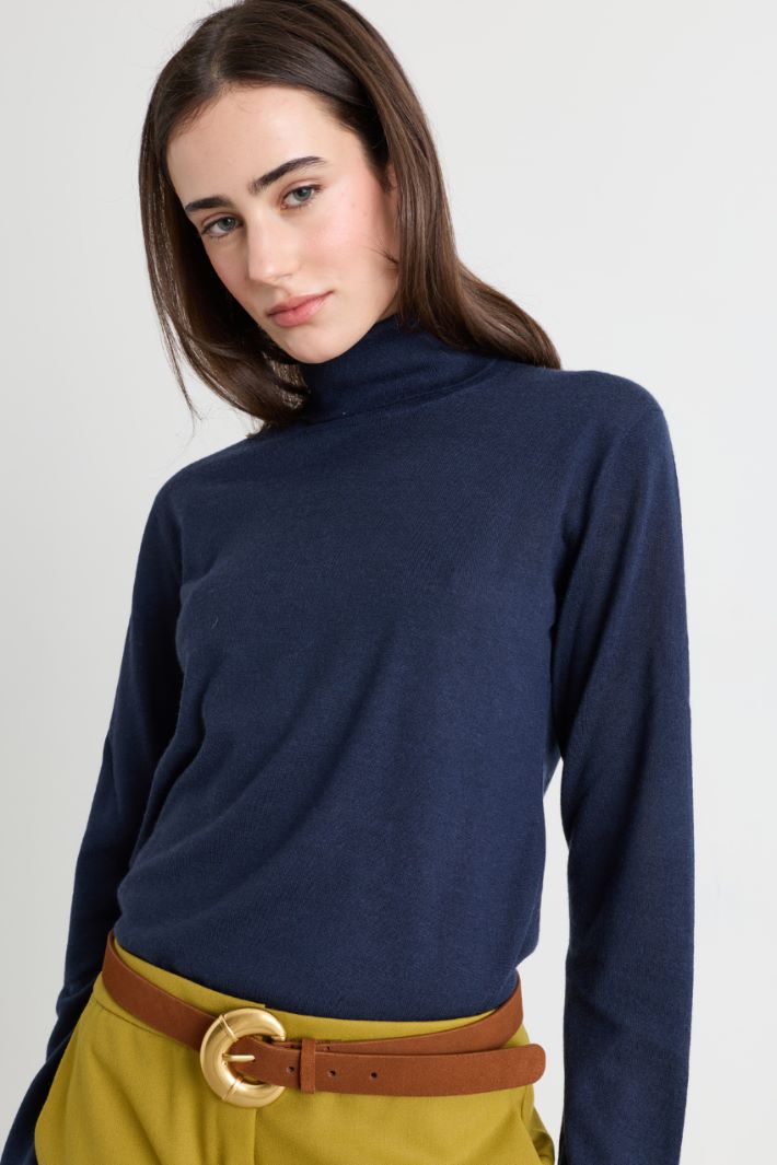 Rollkragenpullover - BLAU - Intrend - 3