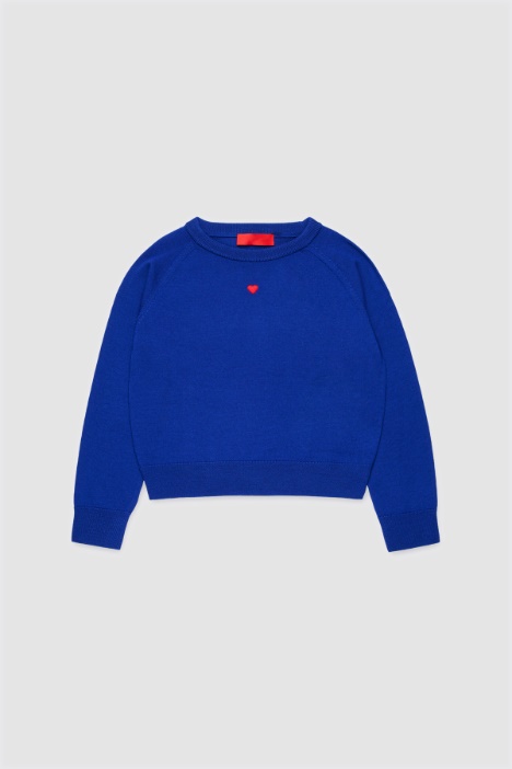 Maglia girocollo con ricamo - Intrend