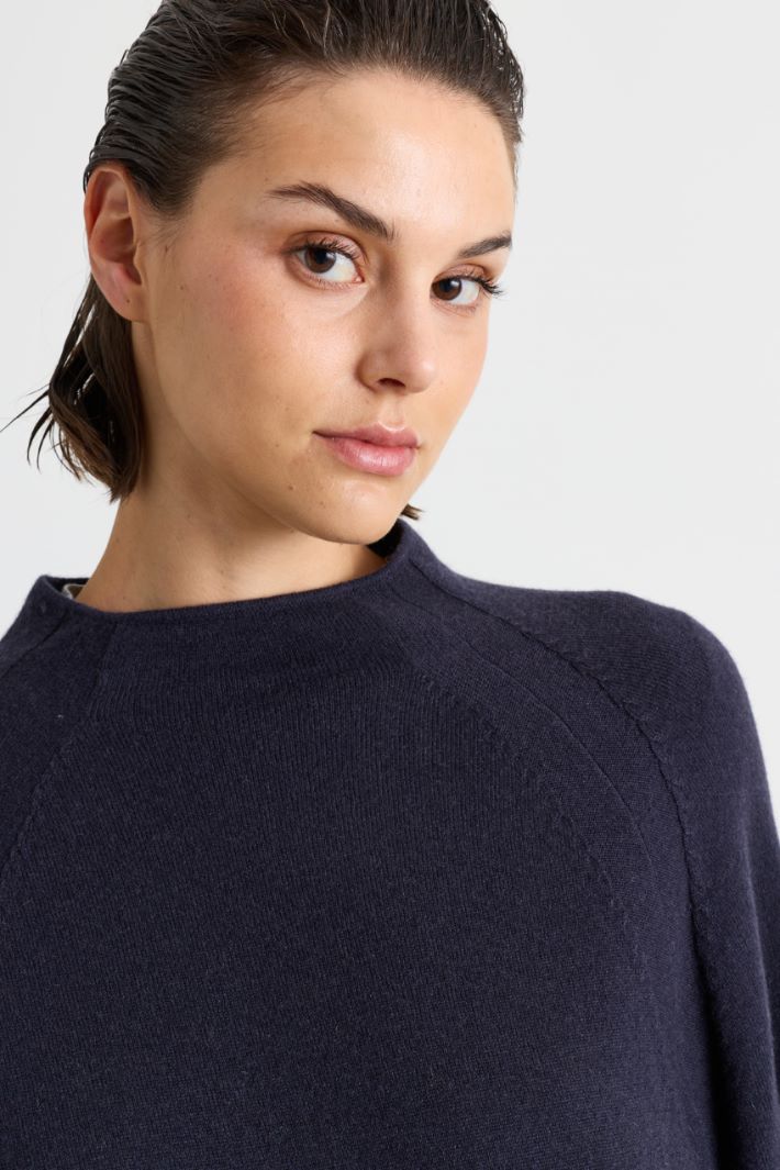 Maglia con collo a cratere - BLU - Intrend - 3