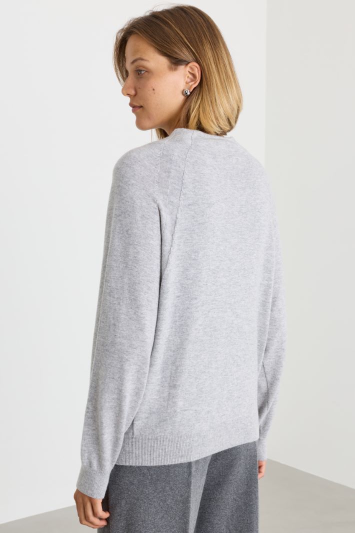 Funnel Neck Jumper - GREY - Intrend - 4