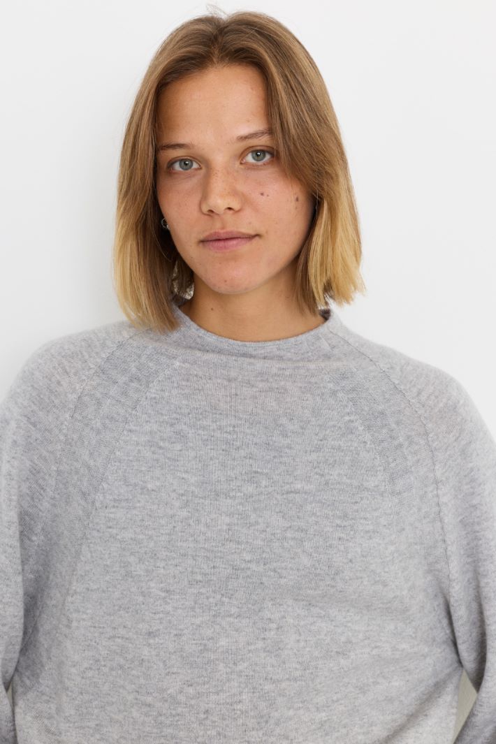 Funnel Neck Jumper - GREY - Intrend - 3