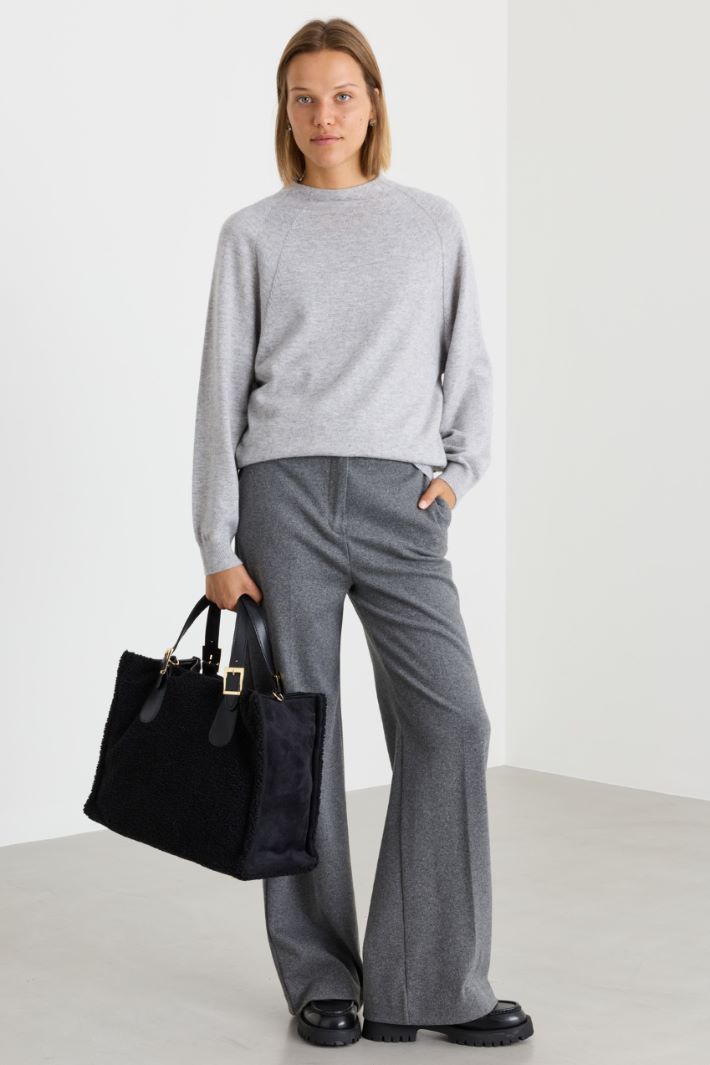 Funnel Neck Jumper - GREY - Intrend