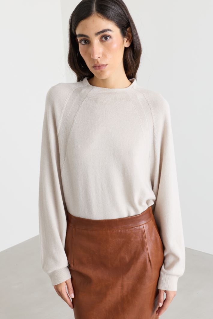 Maglia con collo a cratere - BIANCO - Intrend - 2