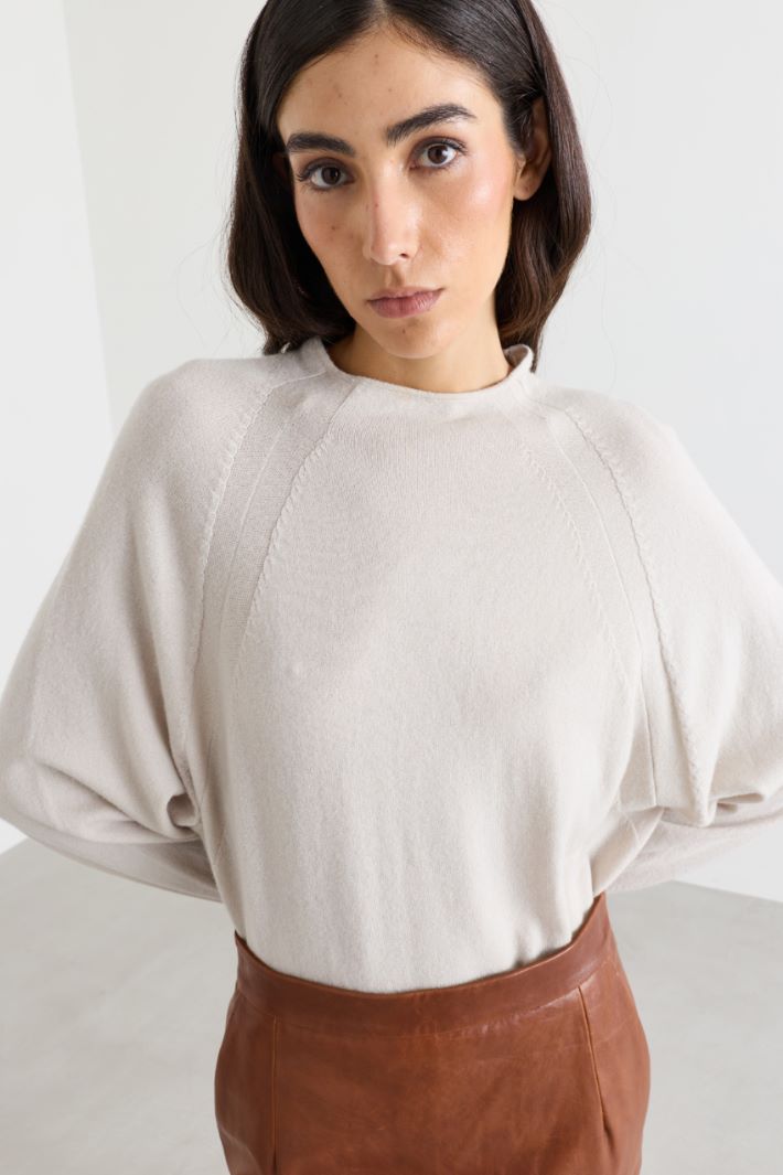 Maglia con collo a cratere - BIANCO - Intrend - 3