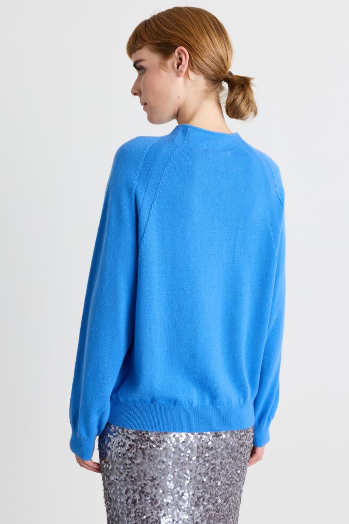 Maglia con collo a cratere - AZZURRO - Intrend - 4