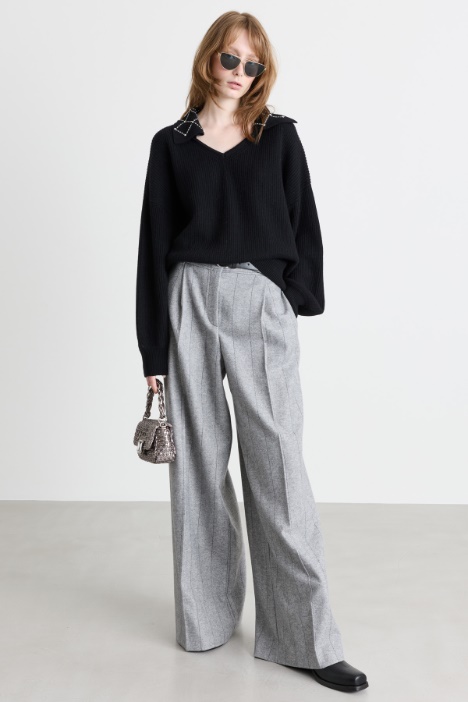 Maglia con ricami bijou - Intrend